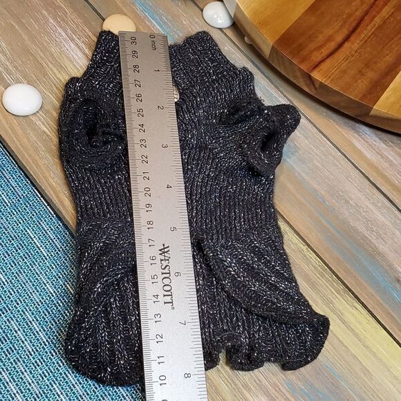 Handmade Tiny Dog Sweater Black Shimmery Cat Puppy Small Animal - Picture 5 of 6